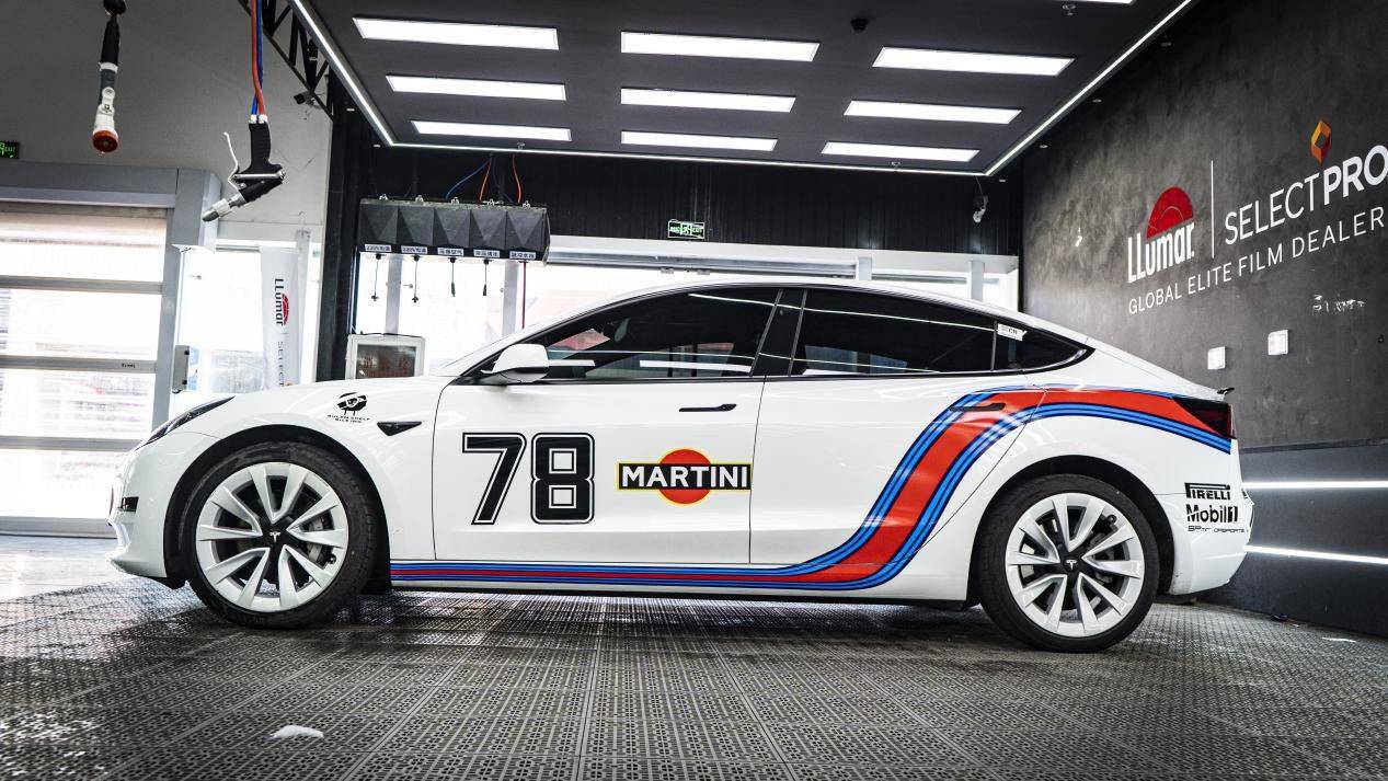 天津汽车贴膜特斯拉model3车身拉花案例分享_搜狐汽车_搜狐网