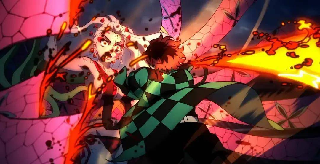 祢豆子黑化,堕姬根本不是对手,被虐的死惨,还被毁容.