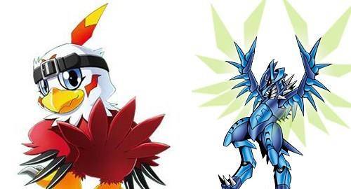 麻鹰兽:孔雀兽此孔雀兽并非第一部那只完全体的孔雀兽,是麻鹰兽通过