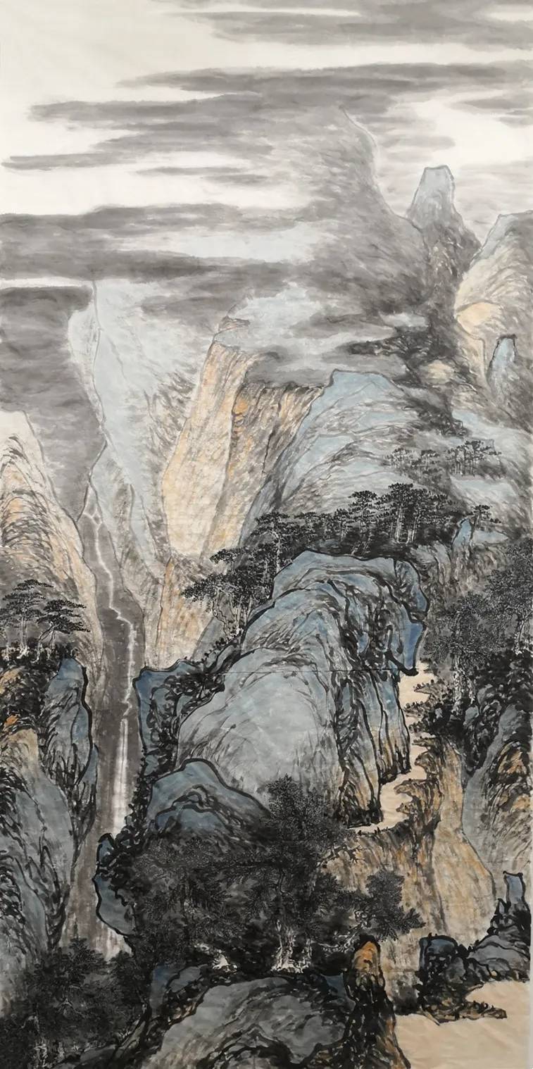 著名山水画家周永_传统_色彩_作品