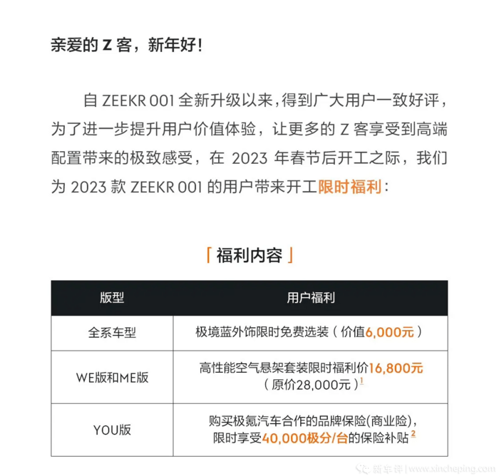 最高优惠1.72万,空悬6折购,2023款极氪001推出限时优惠_搜狐汽车_搜狐网