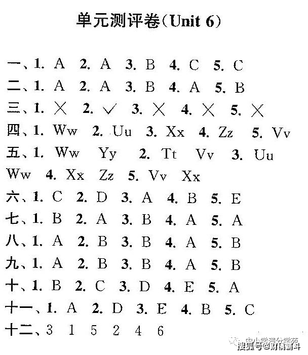 三年级英语上册：第六单位检测卷3套+谜底