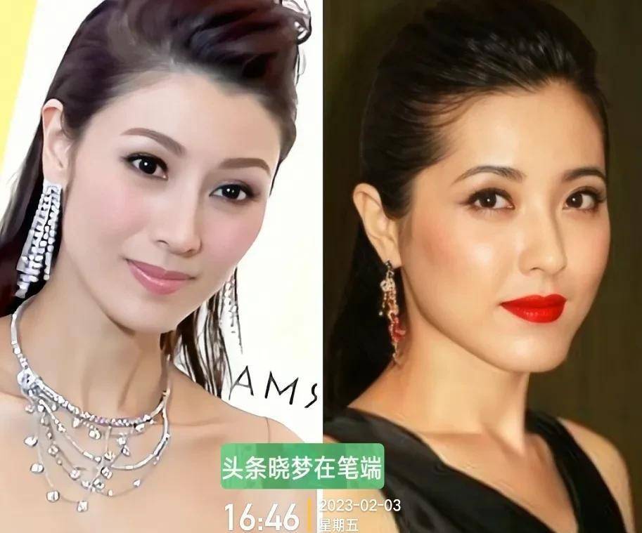 很多人说曾黎的美中不足就是脸太长了,其实李嘉欣也是长脸,但是不影响