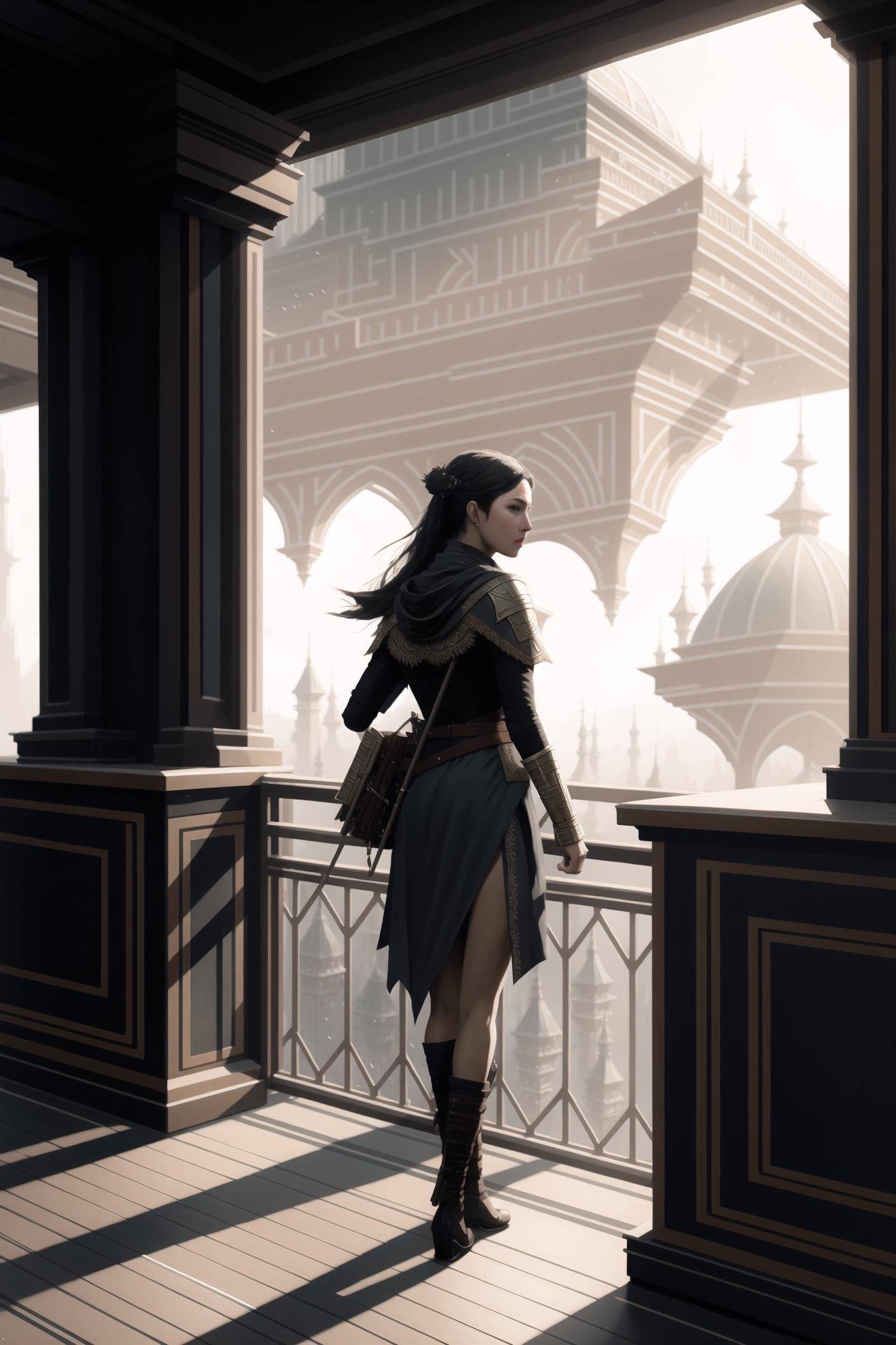 自制大模型,ai希里风格绘画 《异时空猎魔人》