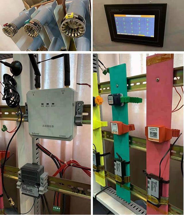感应取电无线测温传感器ate400 监测断路器触头,母排以及电缆搭接点
