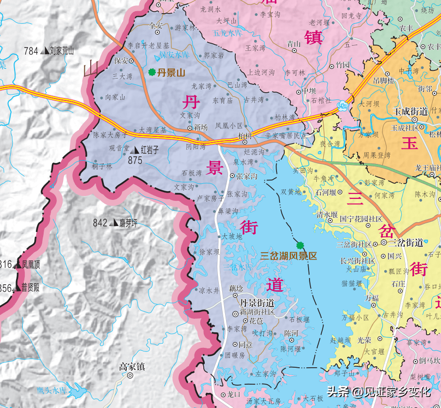 簡陽市最新行政區劃圖,詳細到各鎮街道村社_鎮金鎮_施家鎮_禾豐鎮