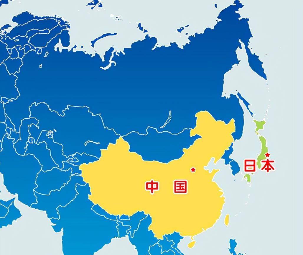 日本与中国地图位置图片