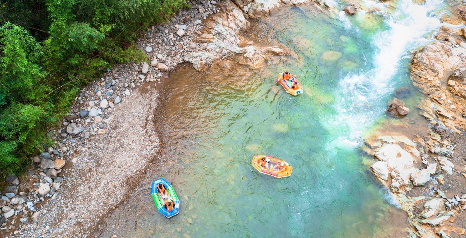 浙江漂流看杭州,杭州看临安凉源峡--3km峡谷湿身,1h竹海尖叫_景区