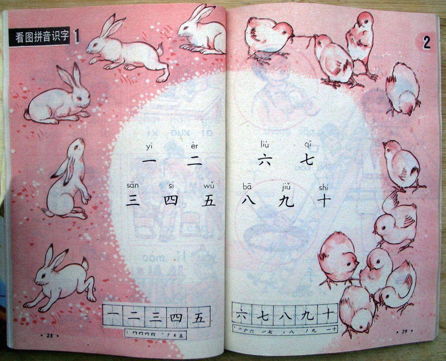 学完拼音我们就可以开始学汉字了,一就是一横,二就是两横,三就是三横.