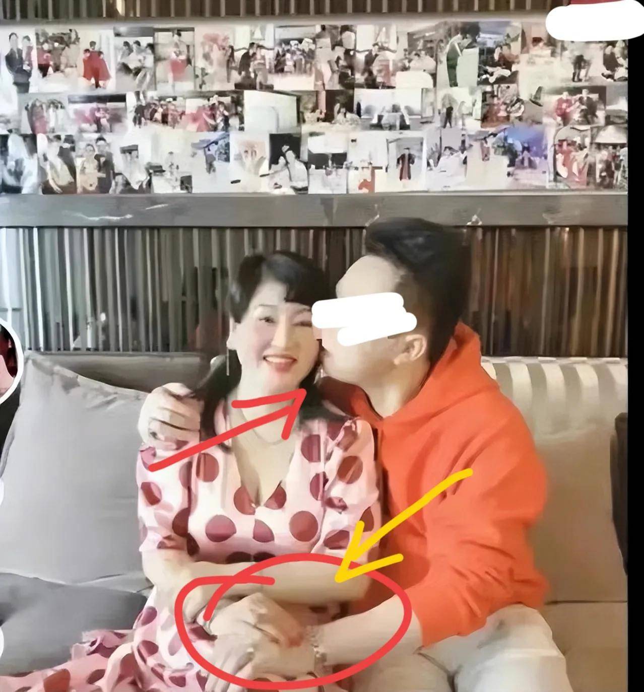 蔡天凤老公和岳母多张亲密合照被扒,手放胸口亲吻_chris_花姐_关系