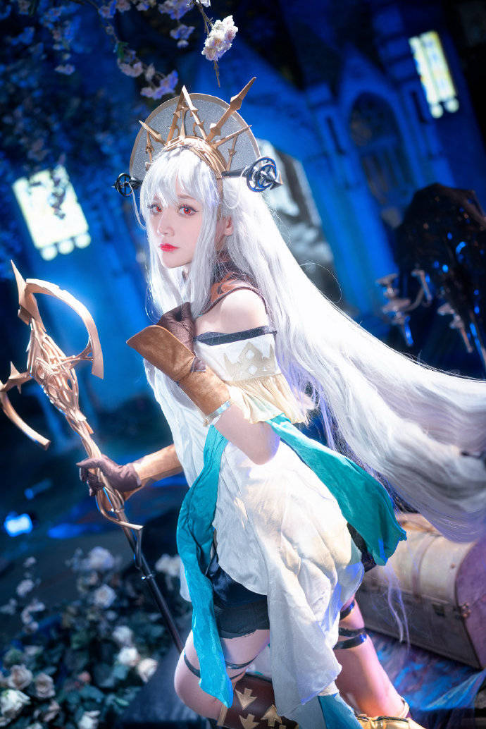 cos:明日方舟斯卡蒂cosplay正片18p-仙九airi_伊喵_白嫖_部落