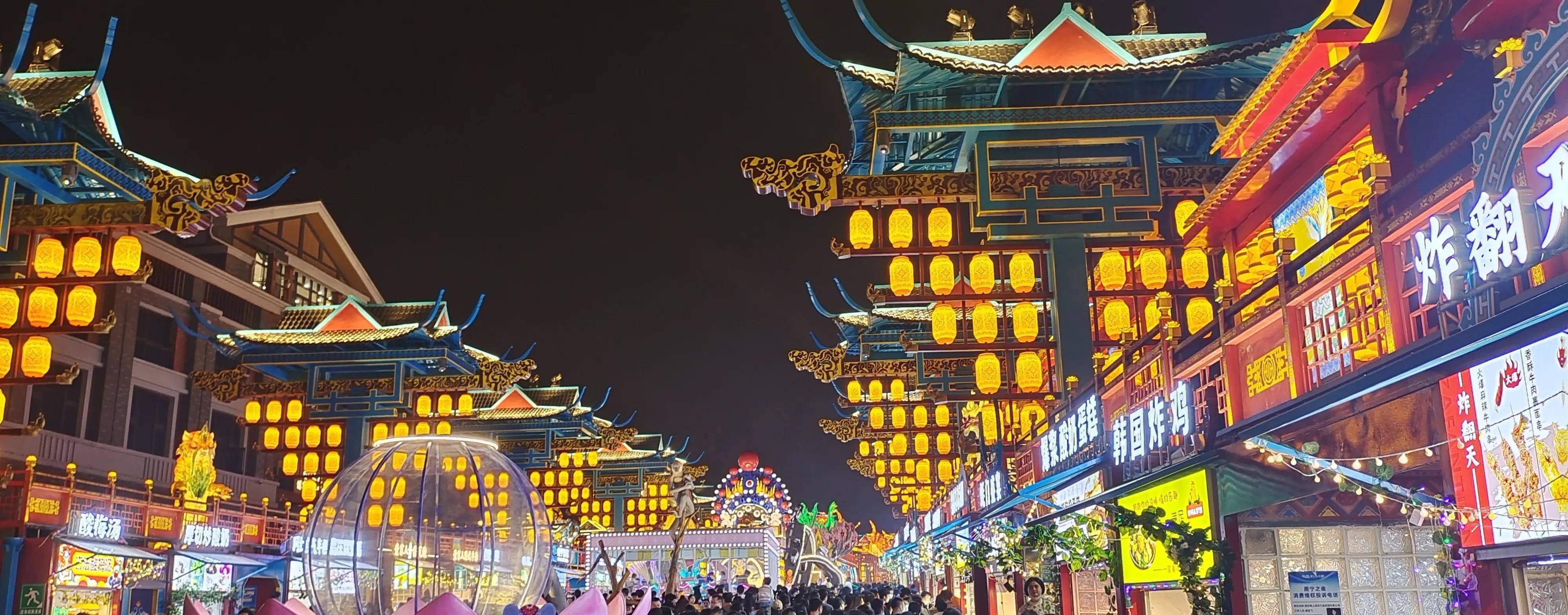 南宁"大唐不夜城"_特色_灯光_表演