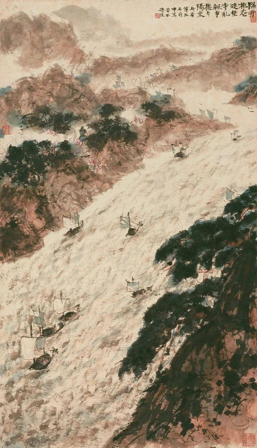 傅抱石|忠于写生，取材自然_作品_山水画_中国