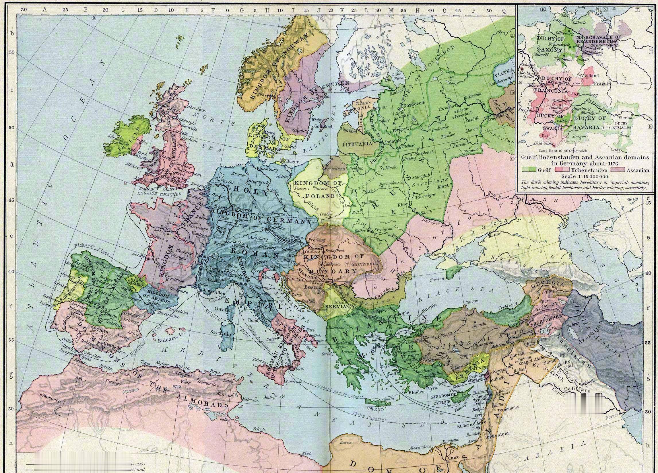 公元8世纪晚期到9世纪,加洛林王朝的查理曼大帝及其继承人曾经在欧洲