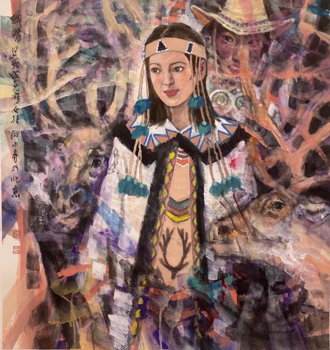 新立体表现主义——何雨春56个民族六尺斗方作品欣赏_画面_色彩_绘画