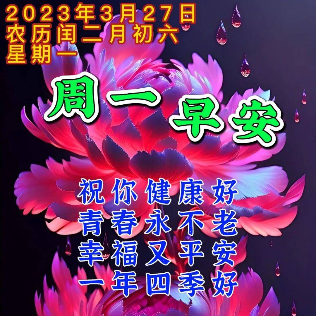 2023年3月27日周一早上好，最新版温馨漂亮祝福图片问候语短句_手机搜狐网