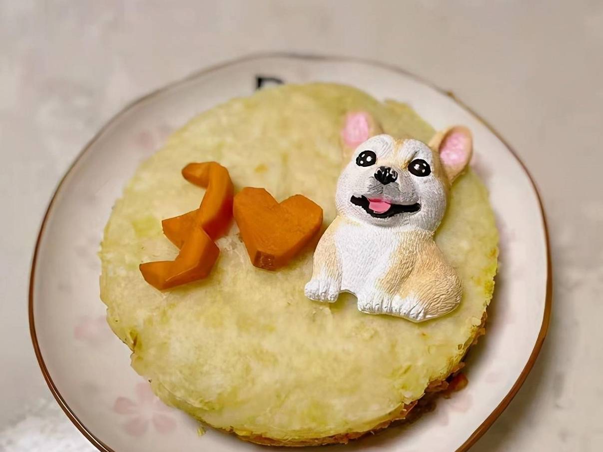 柴犬过生日,小姐姐亲手制作"狗狗蛋糕",只需3步骤轻松搞定_食用_胡