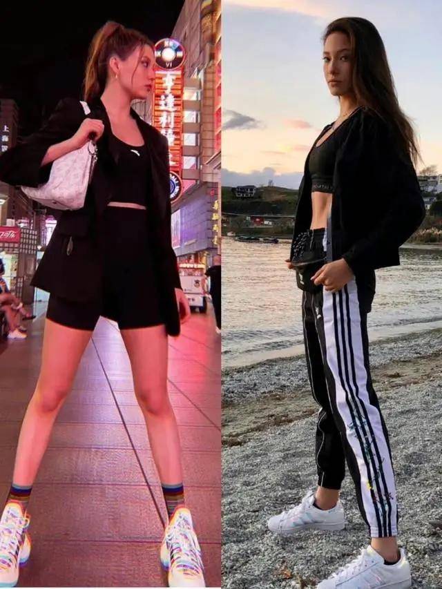 祖孙合照,适当露肤自信张扬_运动_风格_颜色