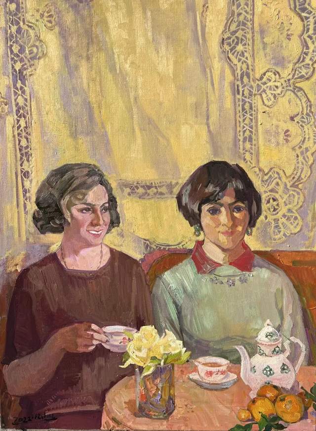 《甜茶》留痕——刘建新油画系列作品_布面_油彩_生活