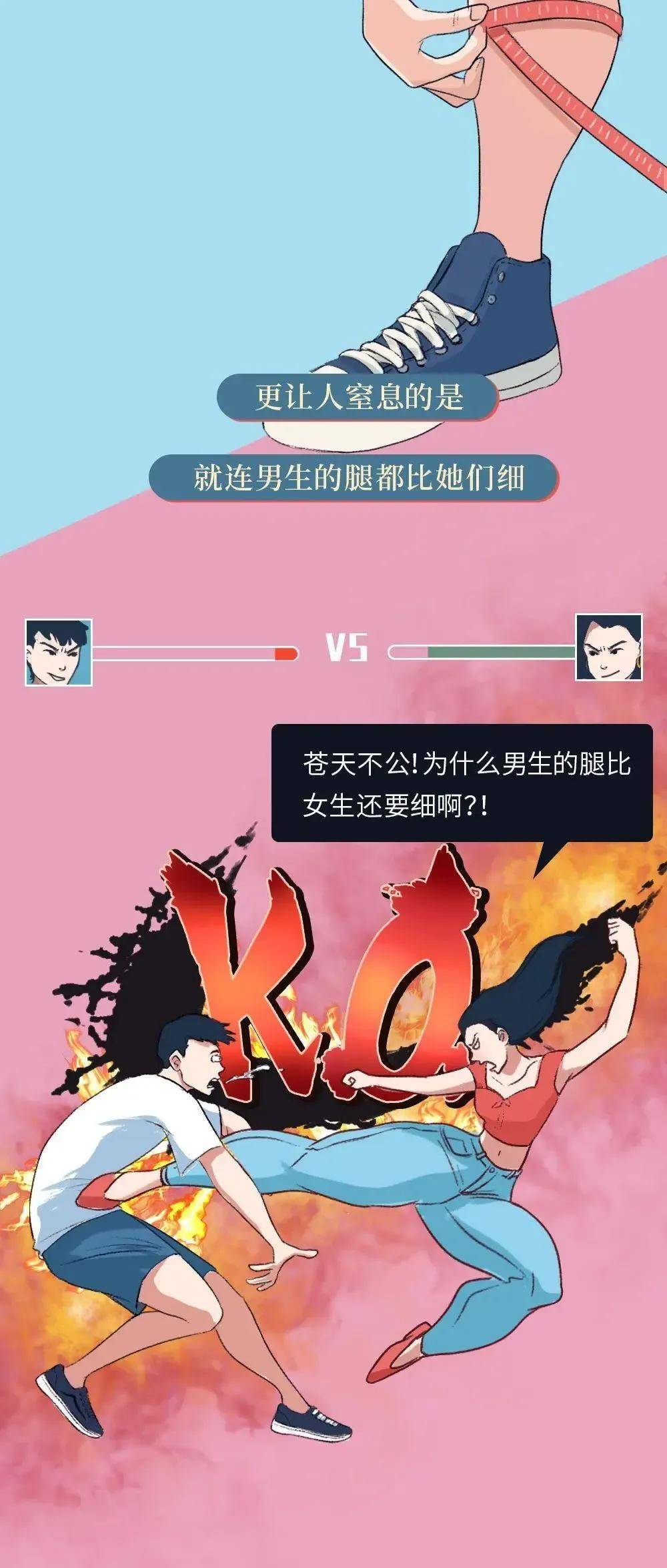 男生的腿vs女生的腿,「世纪对决」到底谁更粗?_女性_减肥_腹部