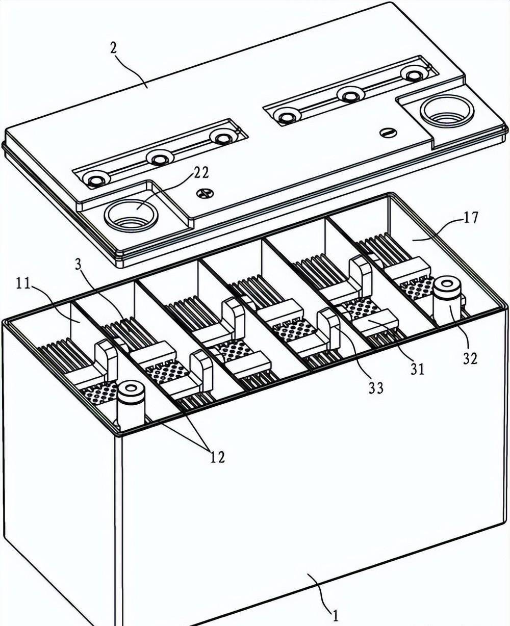 蓄电池内部结构图片