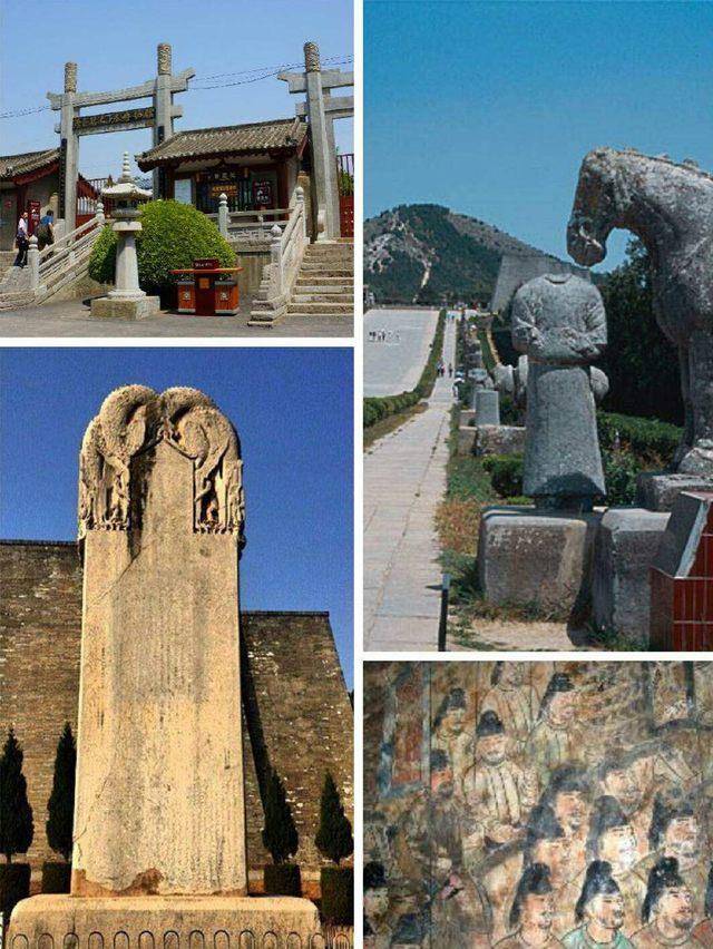 除了主墓之外,乾陵还有十七个小型陪葬墓,里面葬有其他皇室成员与功臣