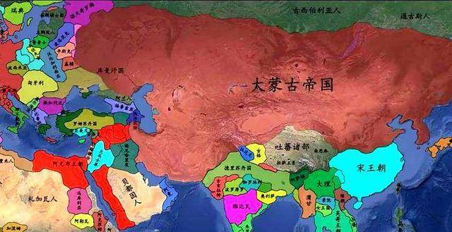 此时的大蒙古帝国,实际上已经分裂为大汗国与三大汗国(钦察汗国,察合