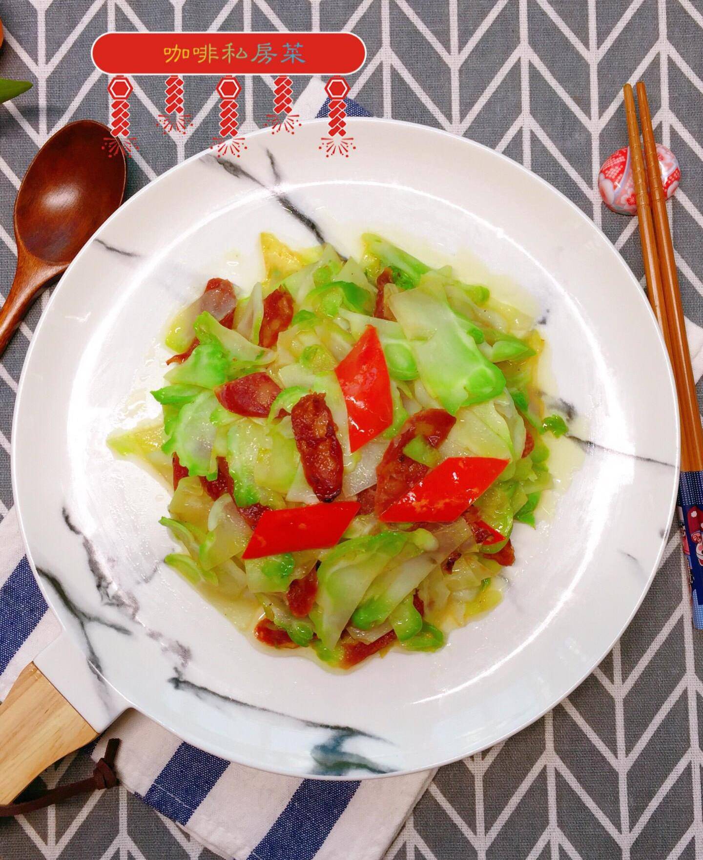原创当儿菜遇到了烟熏油脂香片片入味鲜美脆嫩上桌就光吃不够