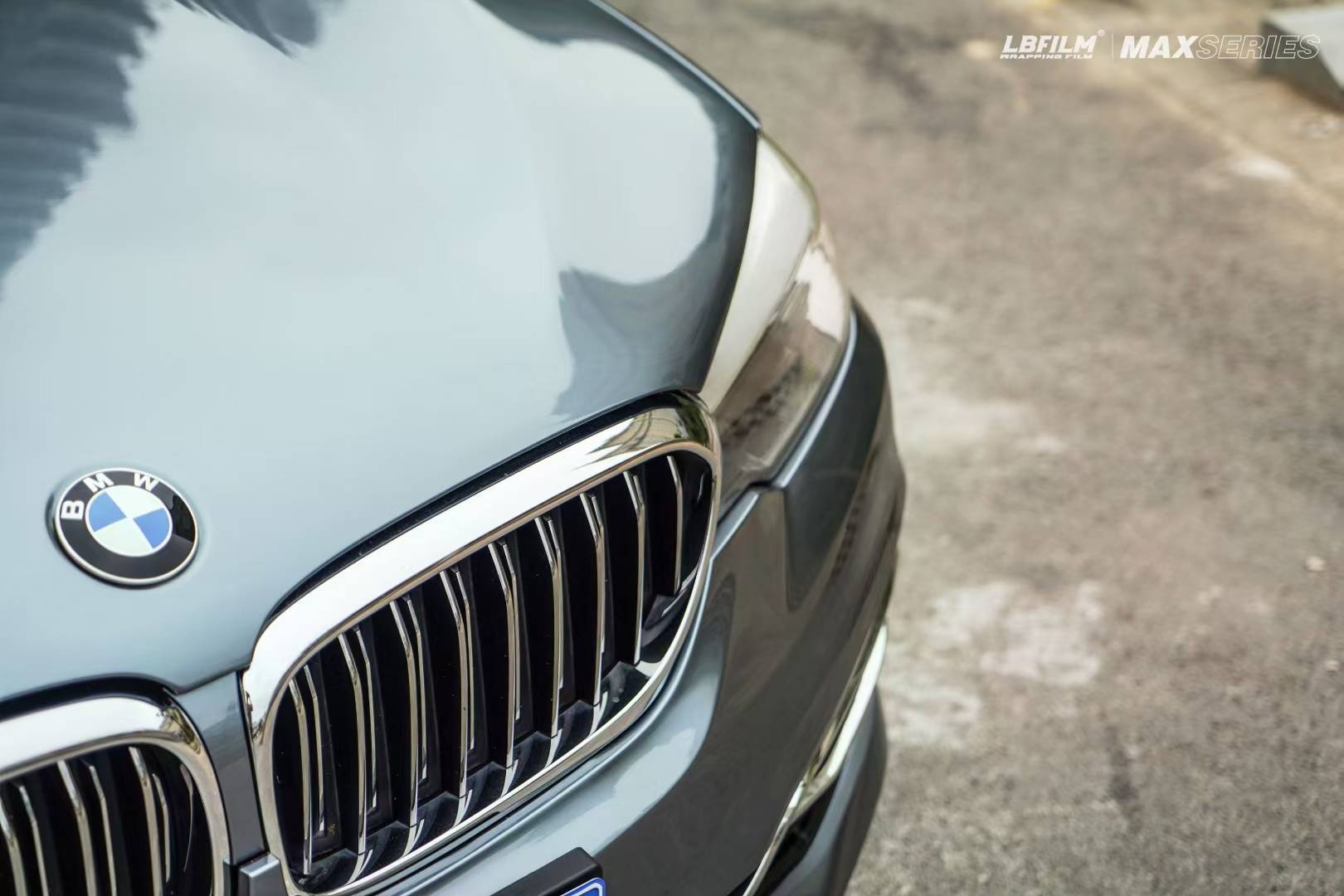 宝马530-lb改色膜原子漆青云灰,神秘优雅的青云灰