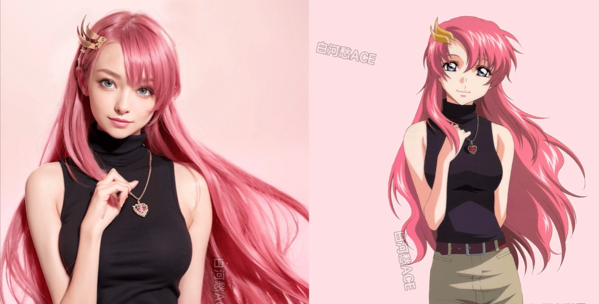 网友用ai真人还原《高达seed》中的角色,你还认识那个基拉大和吗_对比