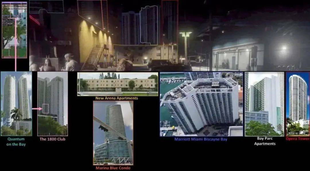 爆料：GTA6中部分游戏建筑与迈阿密真实场景1:1吻合