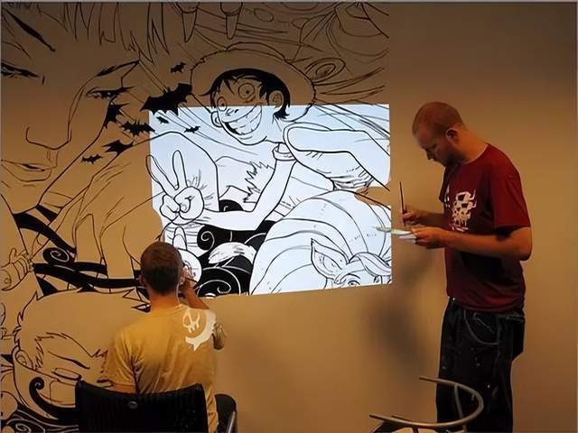 新家装修不用愁,教你在家也能零基础画墙绘!_投影仪_进行_画面