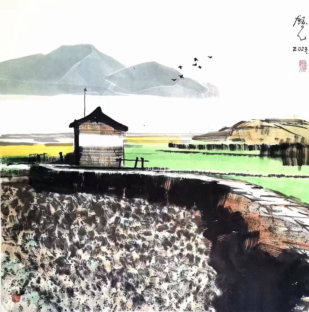 水彩画家汪钰元_江南长_作品_彩墨画