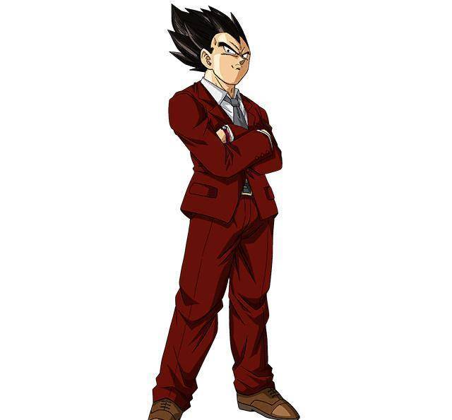 人物成为上班族穿上了西服,贝吉塔和比克看起来很帅气_克林_鞋子_悟空