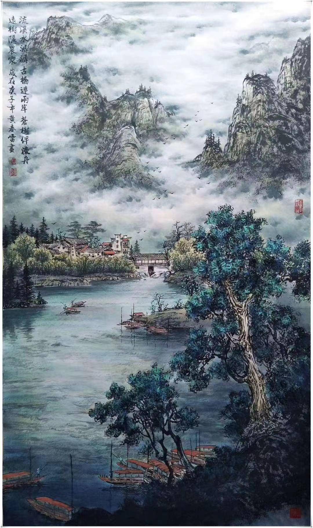 实力派山水画家黄春雷_中国_新疆_天山