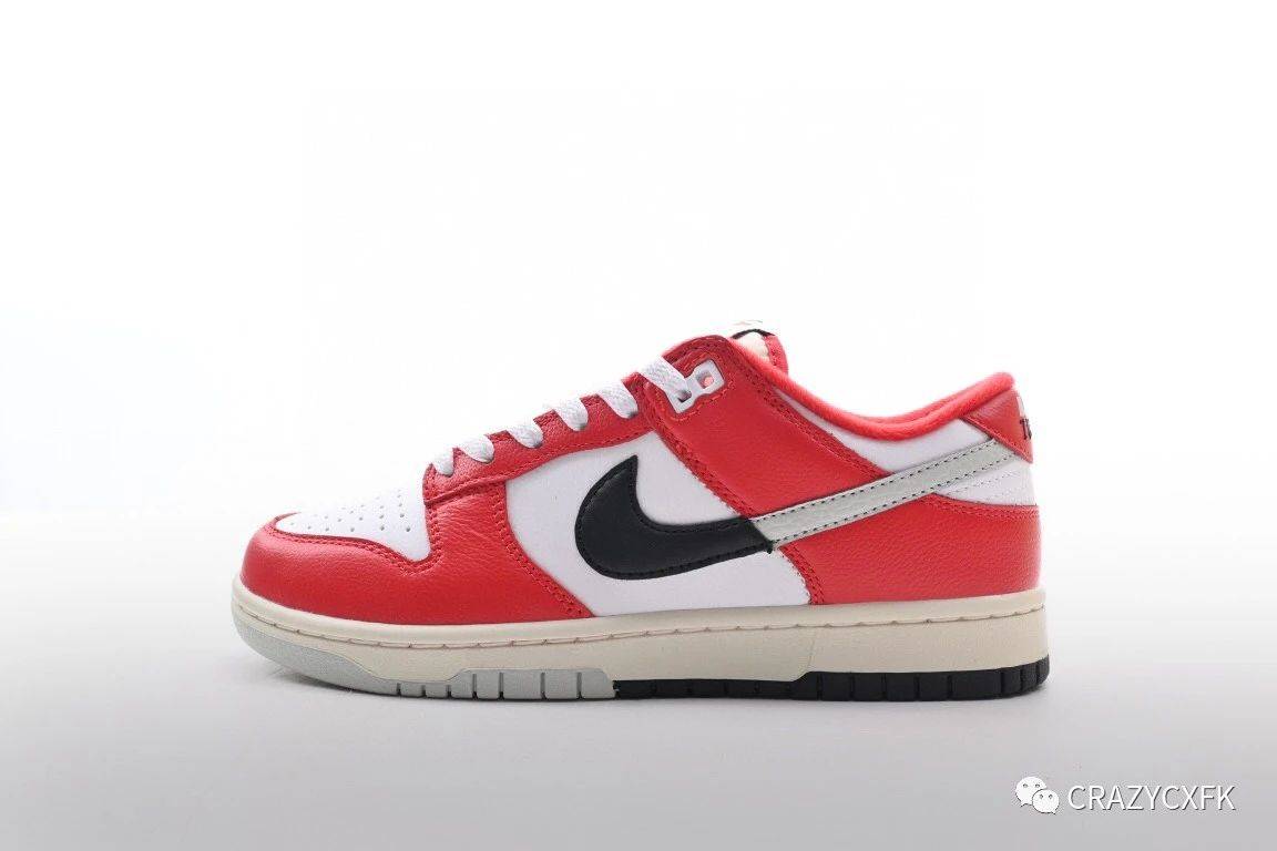 耐克nike dunk low chicago split 芝加哥拆分钩拼色低帮运动鞋_鞋材