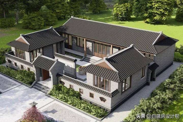 35米结构类型:砖混结构今天推荐的这款自建房设计,由于尺寸较大,同时