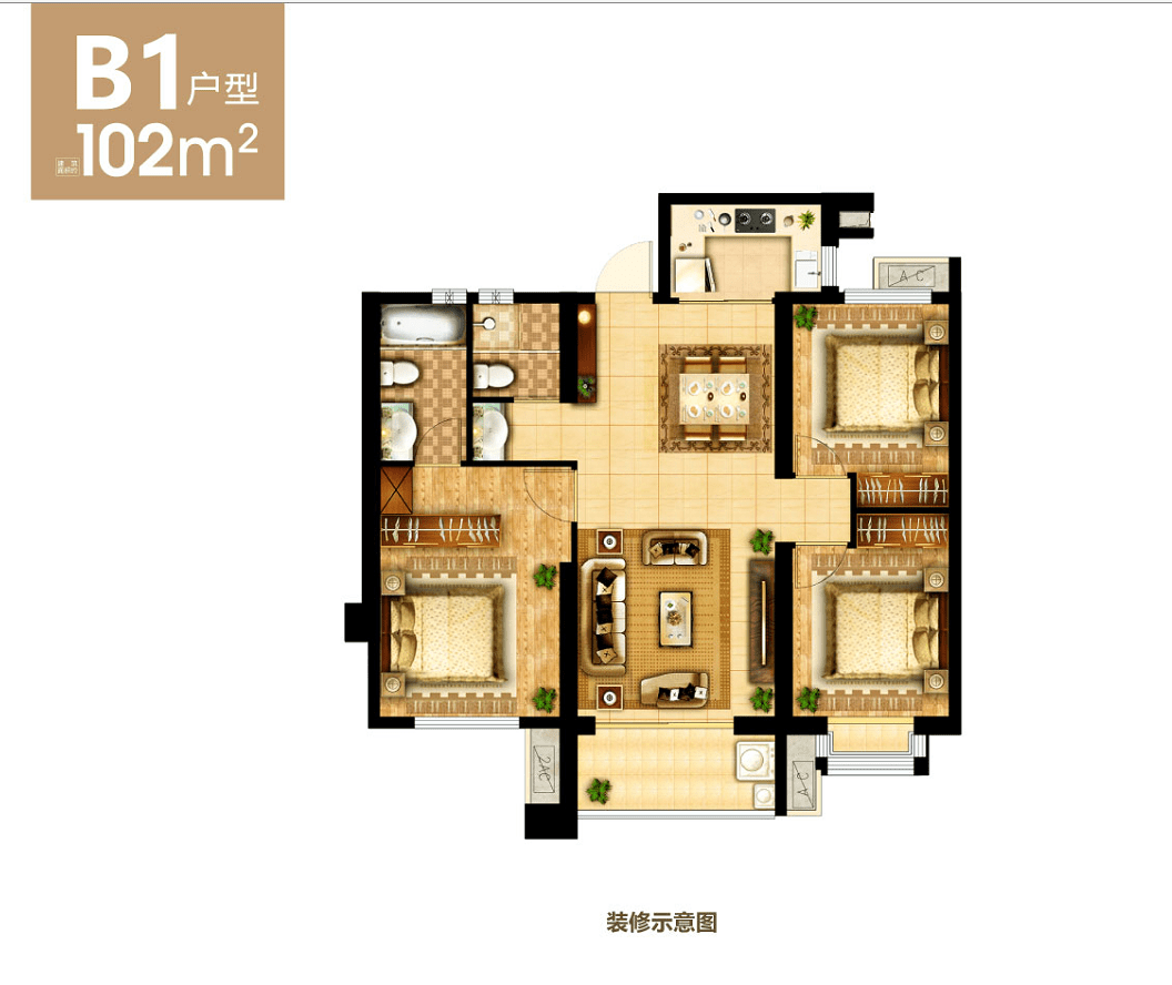 赣州正荣悦玺间距图图片