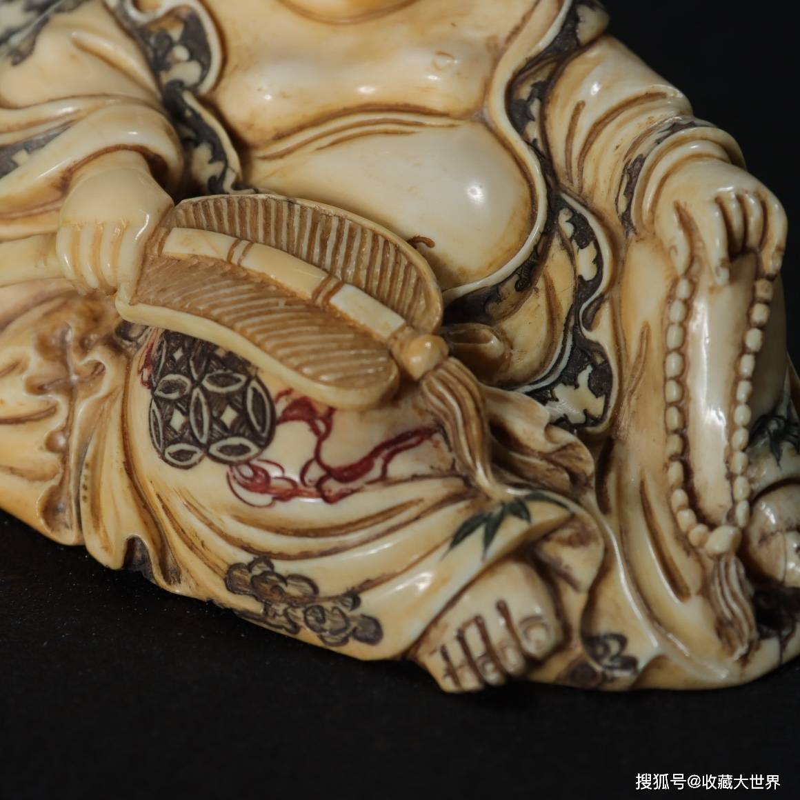 旧藏 老牙雕 弥勒佛 摆件_纹饰_规格_cm