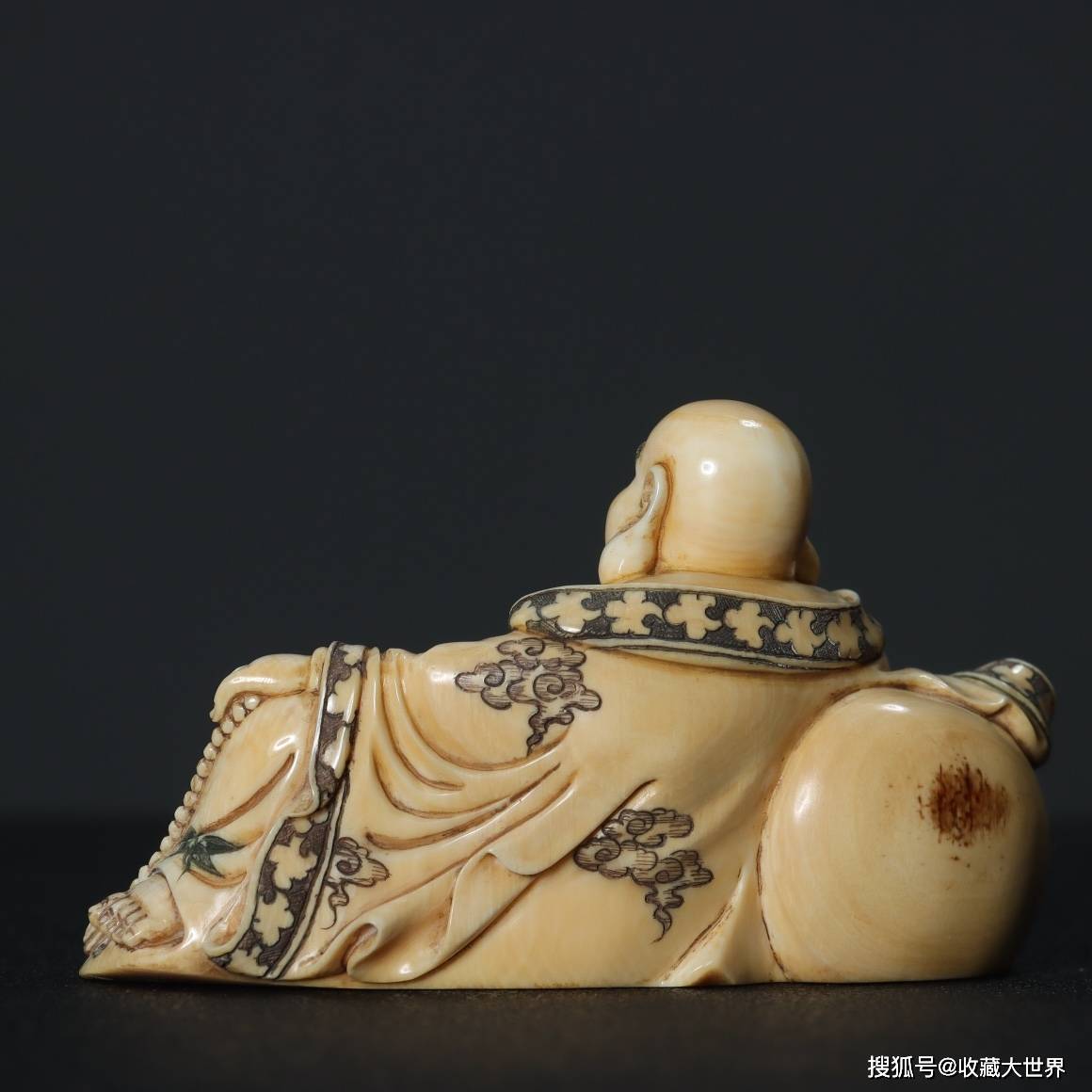 旧藏 老牙雕 弥勒佛 摆件_纹饰_规格_cm