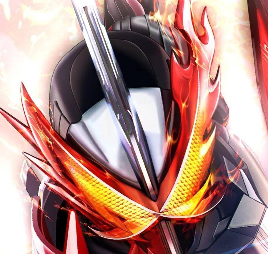 假面骑士圣刃:虹野绘制其高达形态,烈火剑瞩目,造型超帅气!