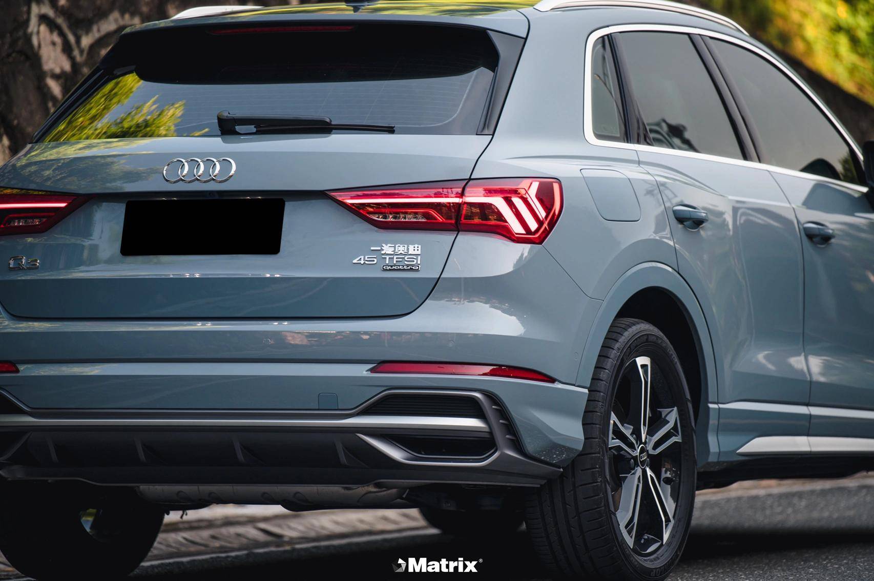67奥迪q3-matrix矩阵改色膜北极灰,冷调中灰偏蓝色_肩并肩_时尚