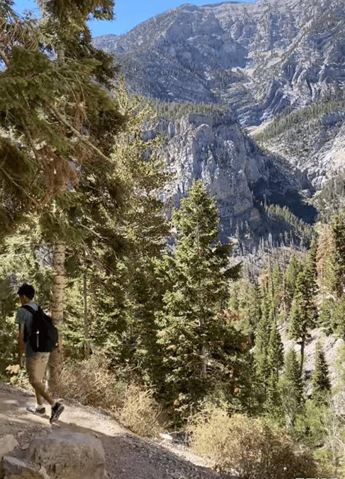 49岁钱韦杉移居国外近况,携俩儿子爬山生活充实,全家都是大长腿