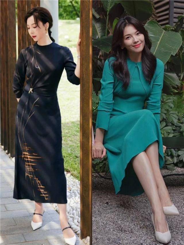 被陈数,刘涛穿搭惊艳,裙不配运动鞋,色不过三,却美得知性优雅_高跟鞋