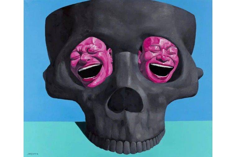 艺术鉴赏 | 岳敏君的笑脸人_油画_cm_布面