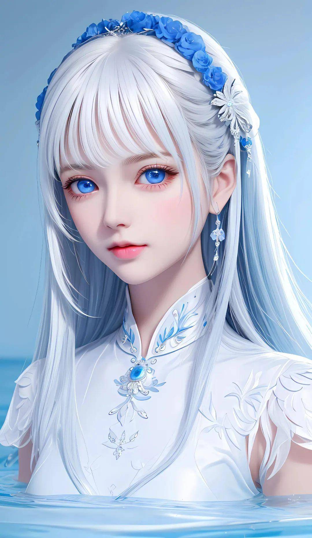 ai绘画:梦幻,动人及意味深长的氛围_白色_画面_嘴唇