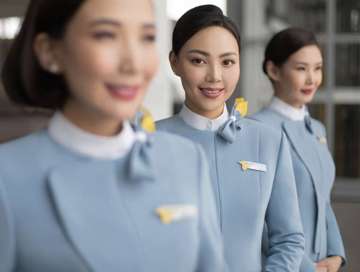 多图:蒙古航空发布全新空乘制服!_服务_设计_天蓝色