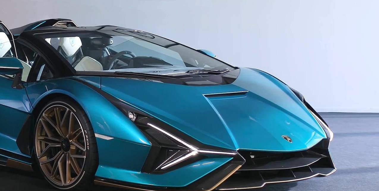 兰博基尼sian限量版v12超级跑车,混合动力技术设计, 0到100公里
