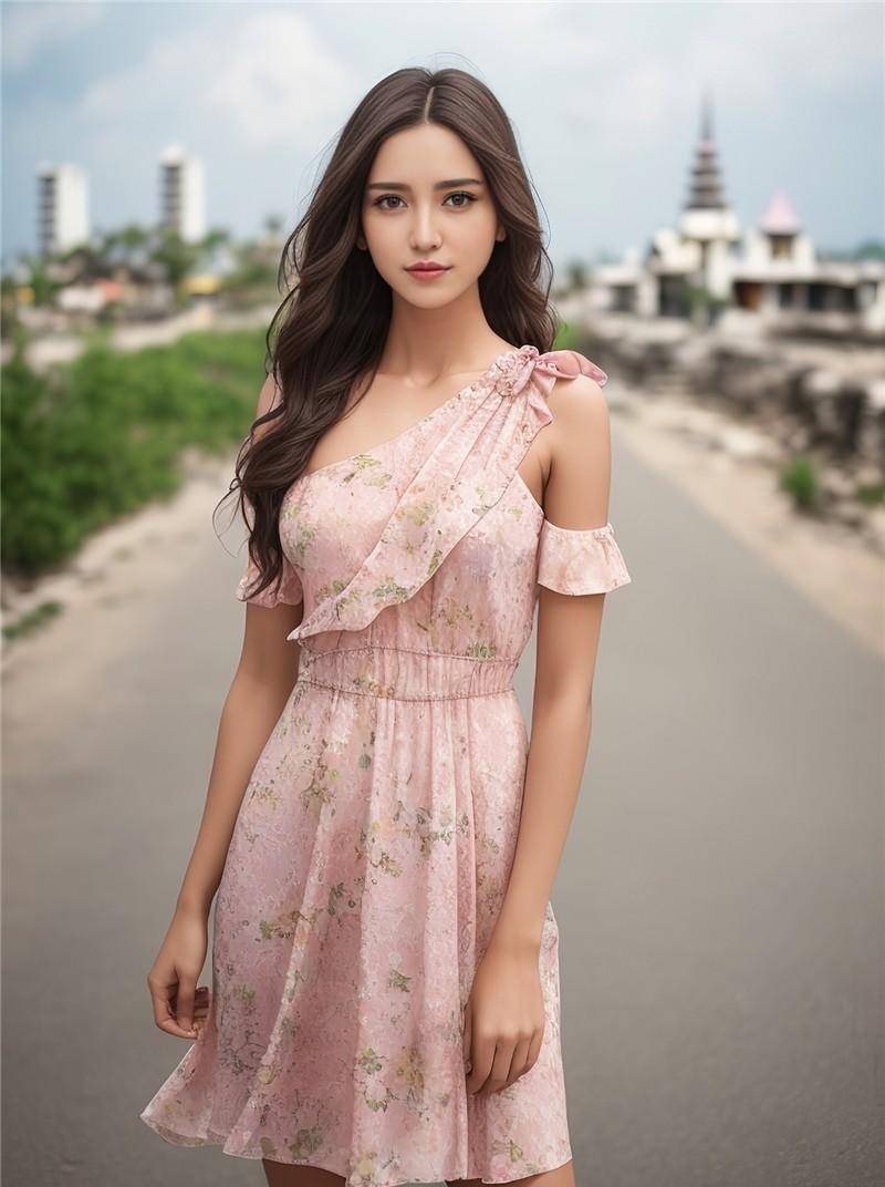 柬埔寨时尚行之西哈努克,露肩纱裙性感甜美_文化_城市_衣服