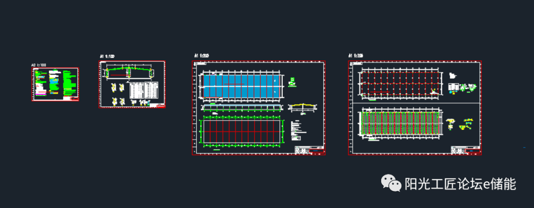 海南某地504kw光伏项目全套cad图纸_公号_阳光_论坛